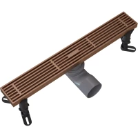 Душевой трап (лоток) Knotlor Storm SDRW0400LRB 40 см, с решеткой, перфорированный, бронза матовая