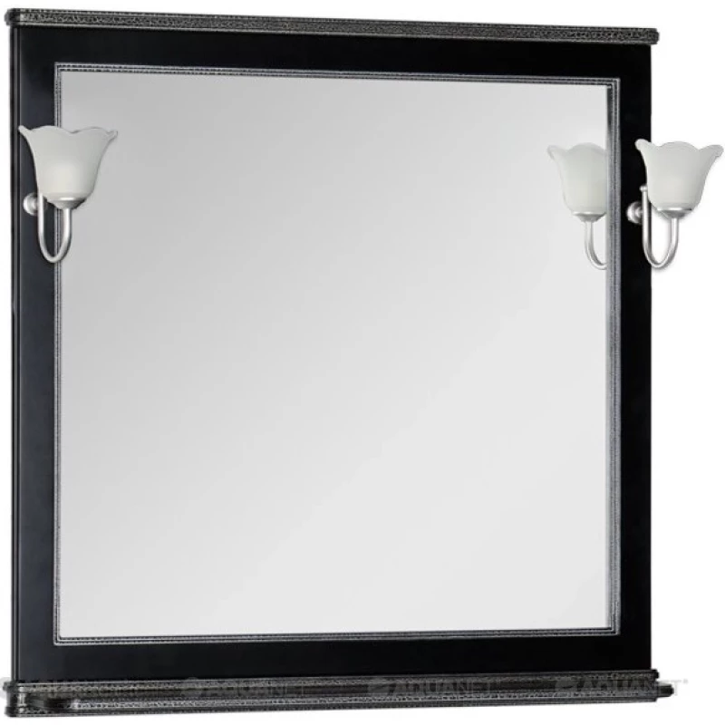 Зеркало 102,2x100 см черный/серебро Aquanet Валенса 00180297