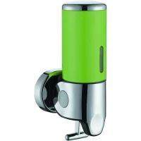 Диспенсер для жидкого мыла D-Lin D201133 500 мл, хром/зеленый