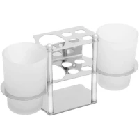 Держатель зубных щеток и пасты D-Lin D216100 двойной, настенный, хром