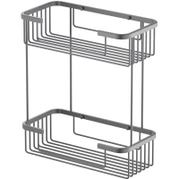 Полка для ванной Timo Saona 13083/18 30 см, двойная, вороненая сталь