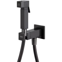 Гигиенический душ Remer Qubika Q64CFP со смесителем, черный хром матовый