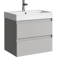 Тумба под раковину Aqwella 5 Stars Geometria GE01652ST 64 см, подвесная, серый туман матовый