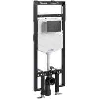 Инсталляция для унитаза WasserKRAFT Dinkel 58 58TLT.010.ME.MB03 с кнопкой смыва, черный матовый