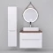 Комплект мебели белый глянец 80 см со столешницей бук темный Jorno Wood Wood.01.80/P/W + Wood.06.80/DW + 0085176 + Wood.02.50/TK - 1