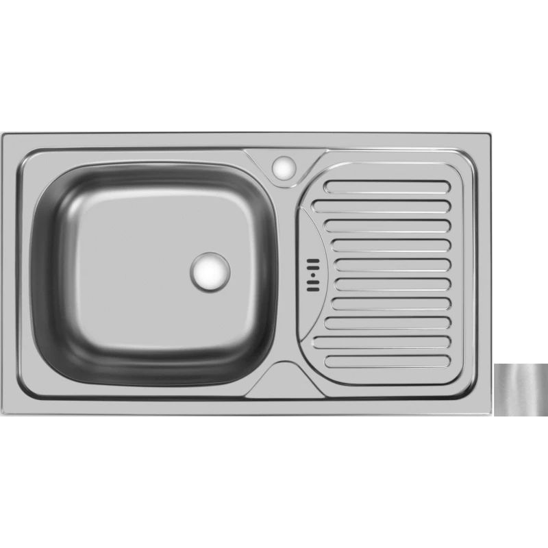 Кухонная мойка матовая сталь Ukinox Классика CLM760.435 -GW6K 2L
