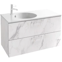 Тумба белый мрамор 100 см Jacob Delafon Odeon Rive Gauche EB2524-R6-NR4