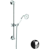 Душевой гарнитур Emmevi C02541OANC 1 режим, хром/черный