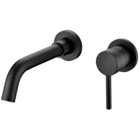 Смеситель для раковины Grocenberg GB511BL встраиваемый, черный матовый