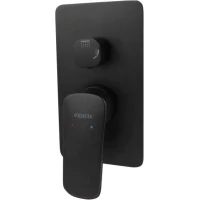 Смеситель для ванны Aquatek Вега AQ1046MB встраиваемый, черный матовый