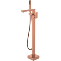 Смеситель напольный для ванны Boheme Qubic 479-CB медь матовая
