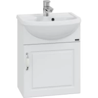 Тумба с раковиной белый глянец 46 см Санта Верона 700196 + YYUT45