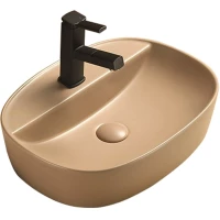 Раковина-чаша CeramaLux 78239XMC-1 50,5x38,5 см, накладная, капучино матовый