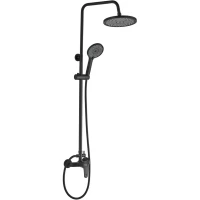 Душевая система Boch Mann Junior BM8576 220 мм, со смесителем, черный матовый