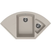 Кухонная мойка Ulgran Marta 1000-02 100x55 см, угловая, лен