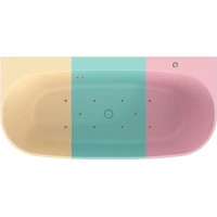 Ванна из литьевого мрамора Whitecross Make 0219.170080.2XXXX.AERO.BR 170x80,5 см, с гидромассажем, покраска по RAL матовый полностью