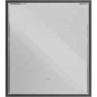 Зеркало Cezares Interni CZR-SPC-INT-800-900-LED-TCH-WARM-TIT 80x90 см, с LED-подсветкой, сенсорным выключателем, антизапотеванием, титан