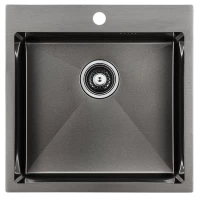 Кухонная мойка Paulmark Kroner вороненая сталь PM215151-GM