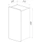 Шкаф одностворчатый 35x68 см белый глянец/дуб кантри L/R Lemark Olivia LM08OL35PL - 5