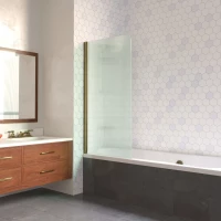 Шторка на ванну Vegas Glass EV LUX 70 05 Moru L 70 см L, профиль бронза, стекло рифленое