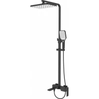 Душевая система Esbano Basco ESDSBASC-DSMB 300x195 мм, со смесителем, черный матовый