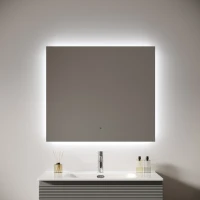 Зеркало Sancos Square 2.0 SQ2T.800 80x70 см, с LED-подсветкой, сенсорным выключателем, диммером, антизапотеванием