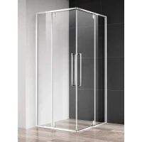 Душевой уголок AQUAme AQM7102 89,5x89,5 см, профиль хром, стекло прозрачное