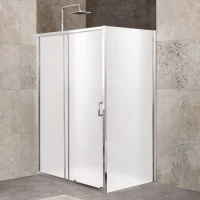 Душевой уголок 120-135x100 см BelBagno UNIQUE-AH-1-120/135-100-M-Cr матовое