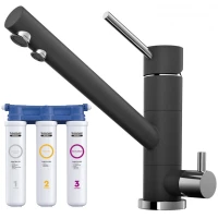 Смеситель для кухни с фильтром Omoikiri Tonami-BL черный 4994058 + H851P00