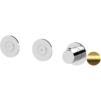 Термостат для ванны Remer X Style X99D2PKBBG встраиваемый, золотой матовый