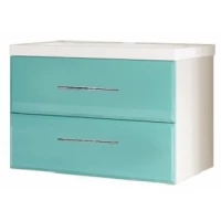 Тумба бирюзовый/белый 69 см Marka One Mix У69536