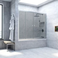 Шторка на ванну Vegas Glass Z2V NOVO 175 07 07 175 см, профиль матовый хром, стекло графитовое