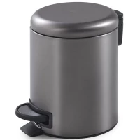 Мусорное ведро Gedy Potty 3209(81) 3л, с педалью, оружейная сталь