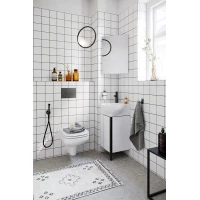 Комплект мебели белый глянец 45x45 см Aqwella Porto POR0104WB + 4640021061435 + Rio.04.33