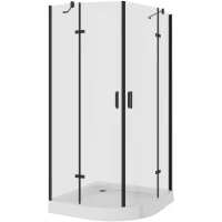 Душевой уголок 89x89x190 см Niagara NG-6815-08BLACK прозрачное