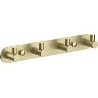 Планка с крючками Aquatek Европа AQ4123BG для ванны, золотой матовый