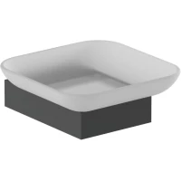 Мыльница Nofer Corinto 16925.N настенная, черный матовый