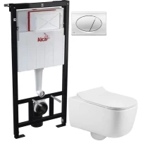 Комплект подвесной унитаз MEER MR-2103 + система инсталляции AlcaPlast AM101/11203:1RUSSETM71