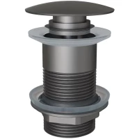 Донный клапан для раковины Knotlor BM9010GM без перелива, вороненая сталь