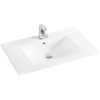 Раковина CeramaLux 9075E 76x46,5 см, накладная, белый