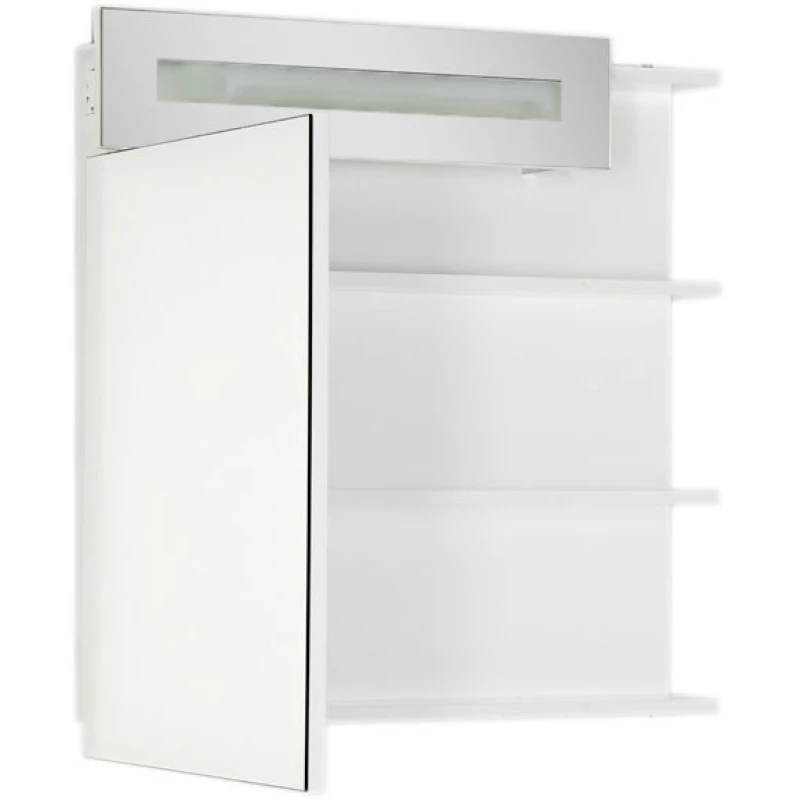 Зеркальный шкаф 76x80 см с подсветкой белый Aquanet Адель 00185768
