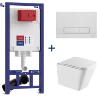 Комплект подвесной унитаз Lemark Florex 9614001 + система инсталляции Lemark Peneda Bit 9880110