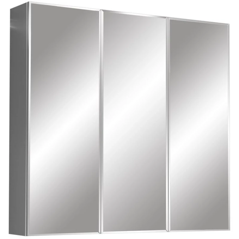 Зеркальный шкаф 80x70 см белый глянец/белый матовый Stella Polar Парма SP-00000126