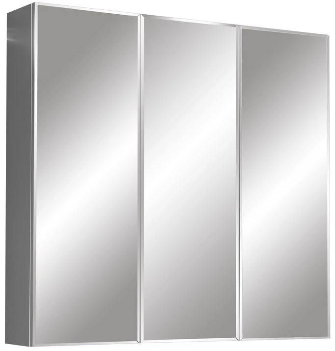 Зеркальный шкаф 80x70 см белый глянец/белый матовый Stella Polar Парма SP-00000126 шкаф парма