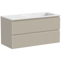 Тумба с раковиной бежевый матовый 101 см Sancos Snob R SNR100RCE + CN7015