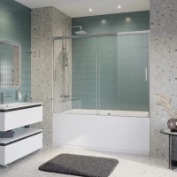 Шторка на ванну Cezares Tandem Soft TANDEM-SOFT-VF-2-170/145-C-Cr-IV 170 см, профиль хром, стекло прозрачное