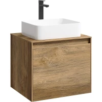 Тумба с раковиной дуб балтийский 61 см Aqwella 5 Stars Mobi MOB0106DB + MOB0706DB + 641945
