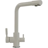 Смеситель для кухни с подключением к фильтру серый Polygran Высокий Дуо 627499