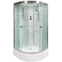 Душевая кабина 90x90x220 см Deto EM2790GM матовое с прозрачным узором