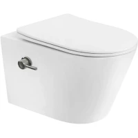 Унитаз подвесной Boheme Avva 973-SET-2-MW безободковый, с функцией биде, торнадо, с сиденьем микролифт, белый матовый